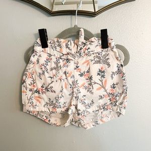 Baby Gap Girls 2T White Blue Orange Floral Bubble Shorts